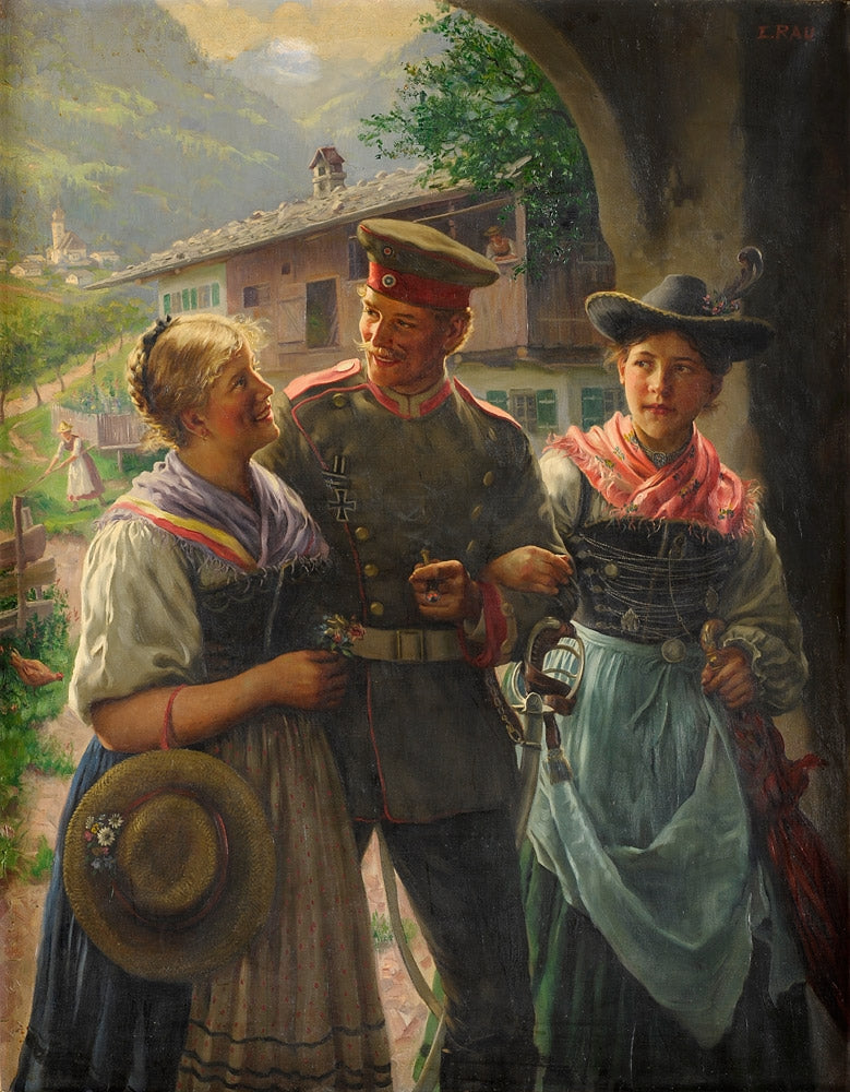 A Much-Admired Hero, vintage artwork by Emil Rau, 12x8" (A4) Poster