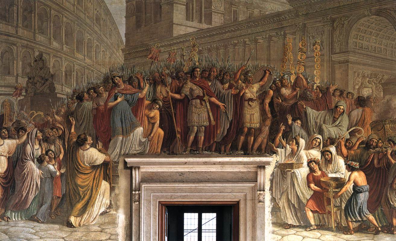 Episodes in Roman History, vintage artwork by Luigi Ademollo, 12x8" (A4) Poster