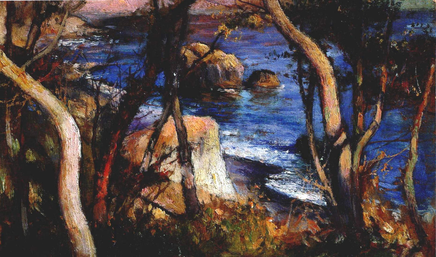 At the Shore, vintage artwork by Mikhail Tkachenko, 12x8" (A4) Poster