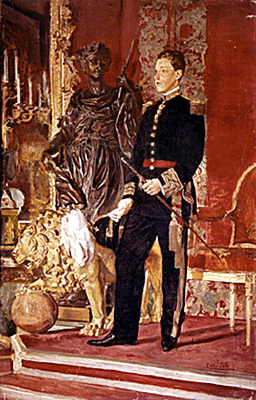 Alfonso XIII, vintage artwork by Emilio Sala Frances, 12x8" (A4) Poster