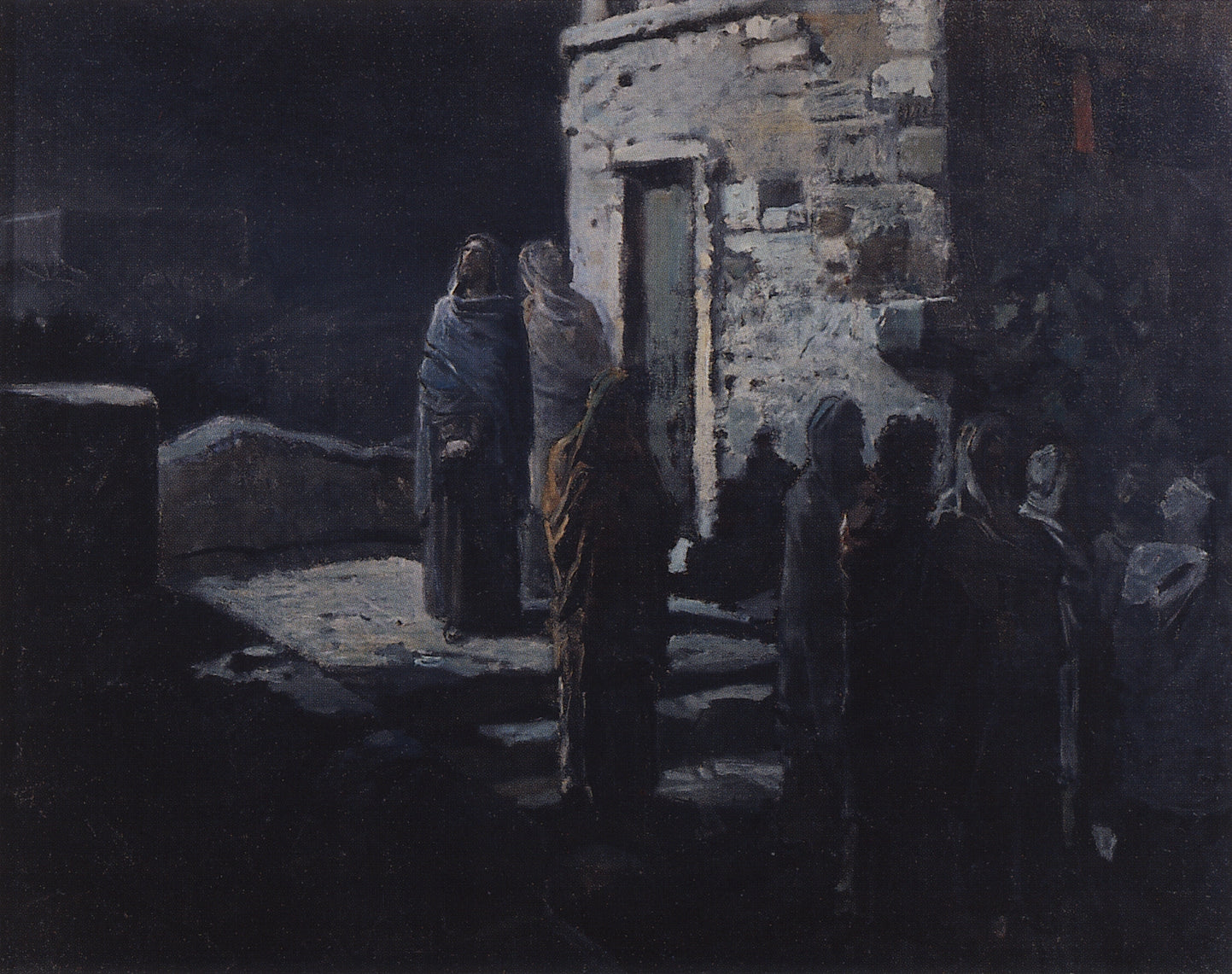 In the Garden of Gethsemane after the Last Supper (study)), vintage artwork by Nikolai Nikolaevich Ge, 12x8" (A4) Poster