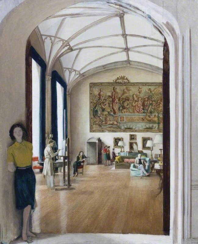 arjorie and Their Children in the Music Room by Rex Whistler,16x12(A3) Poster