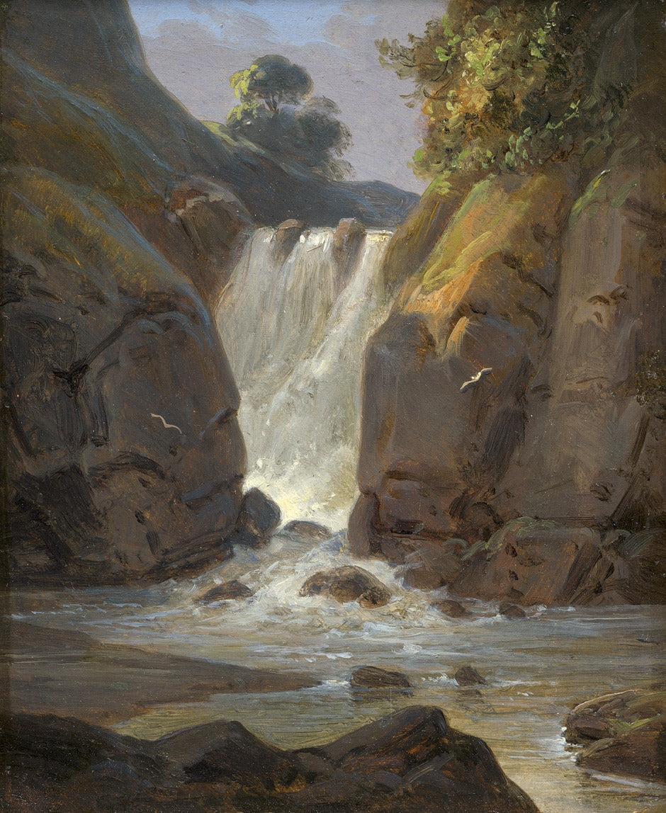 The Geroldsau Waterfall in Baden-Baden, vintage artwork by Otto Wagner, A3 (16x12") Poster Print