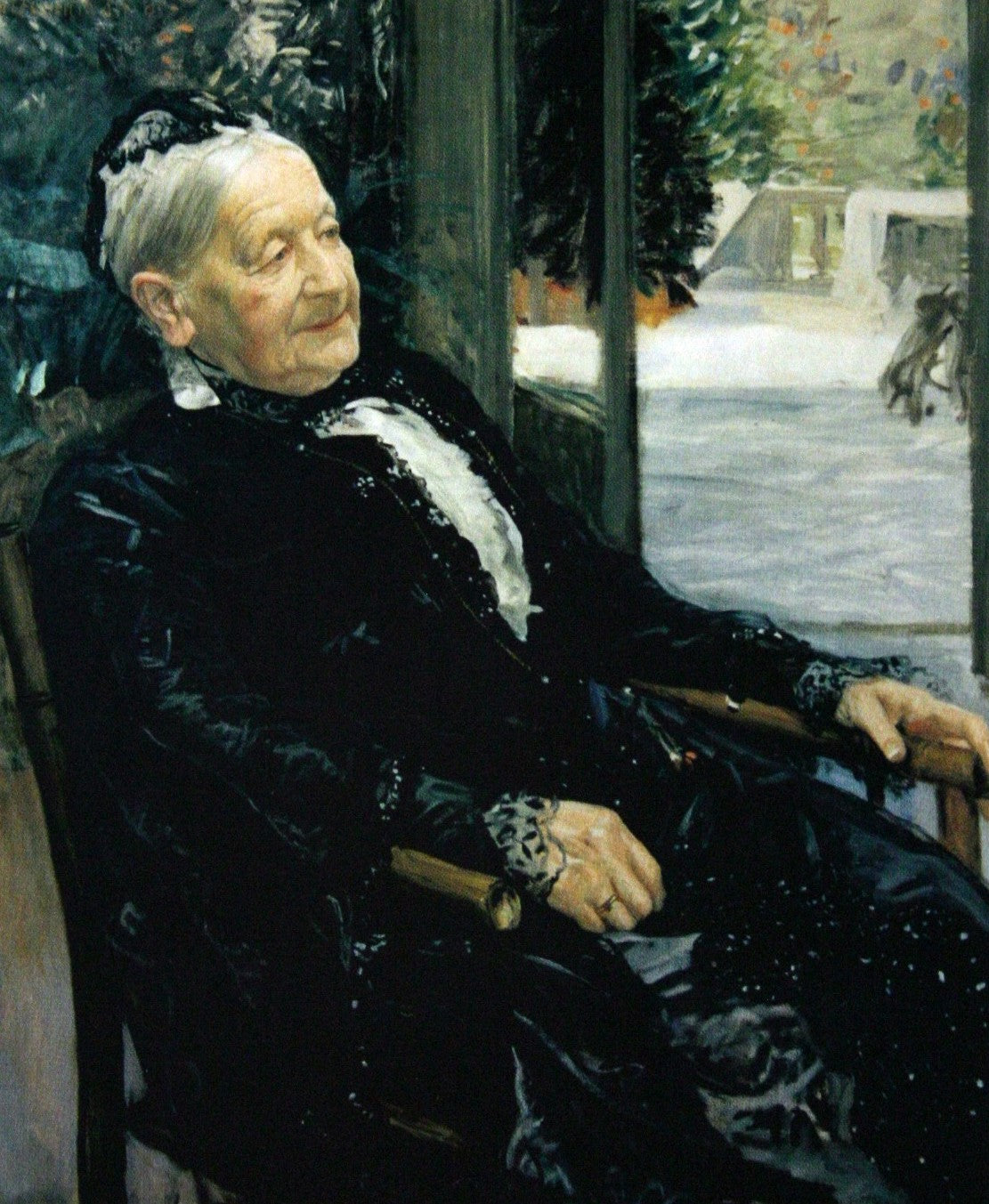 Portrait of Mrs Laura Beit, vintage artwork by Leopold von Kalckreuth, 12x8" (A4) Poster
