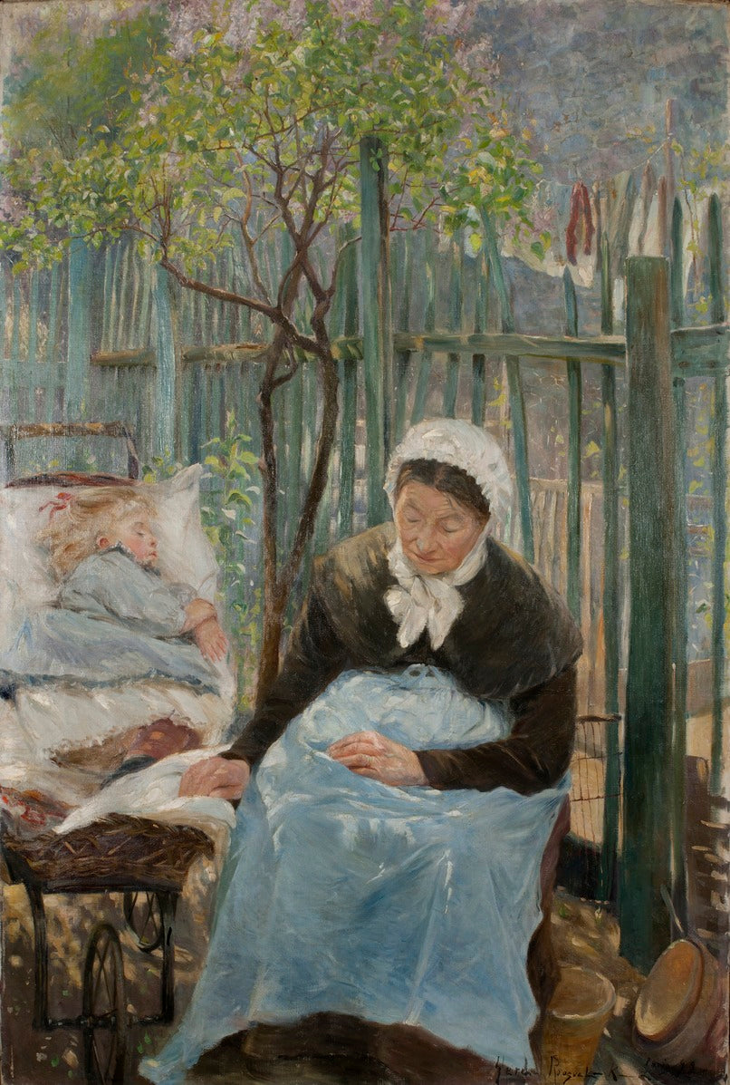 Paris in the Spring, vintage artwork by Gerda Roosval-Kallstenius, 12x8" (A4) Poster