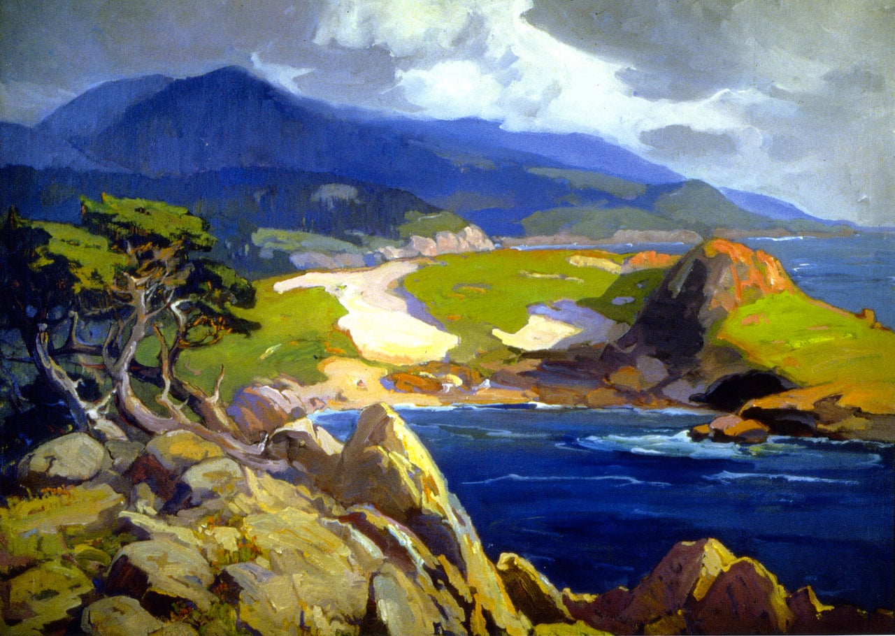 Cypress Point, vintage artwork by Franz Bischoff, 12x8" (A4) Poster