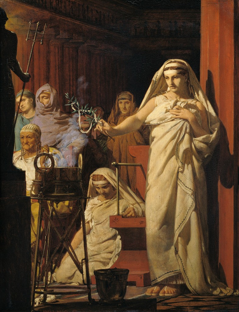 The Summoning of Neptune, vintage artwork by Jean-Jules-Antoine Lecomte du Nouÿ, 12x8" (A4) Poster