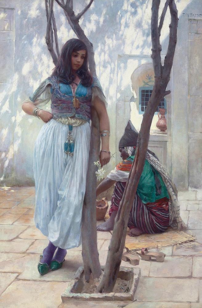 ard, Tunis (In einem Innenhof, Tunis) by Ferdinand Max Bredt,A3(16x12")Poster