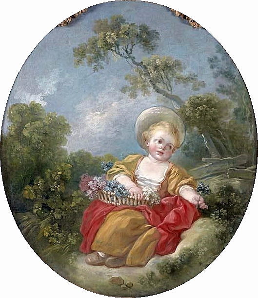 The Little Gardener, vintage artwork by Jean-Honore Fragonard, 12x8" (A4) Poster