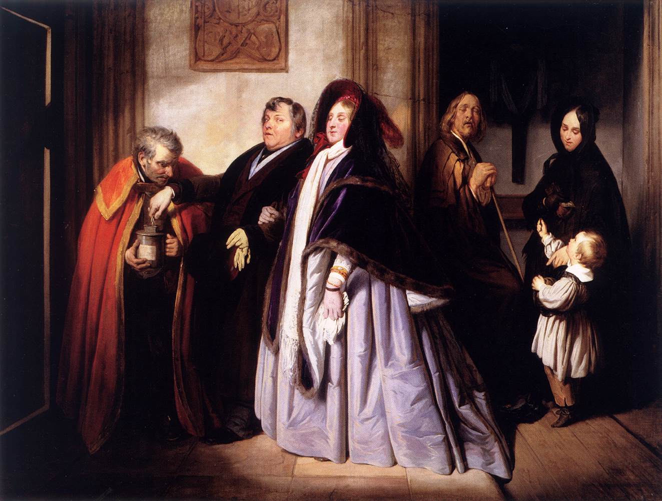 The Widow's Offering, vintage artwork by Josef Franz Danhauser, A3 (16x12") Poster Print