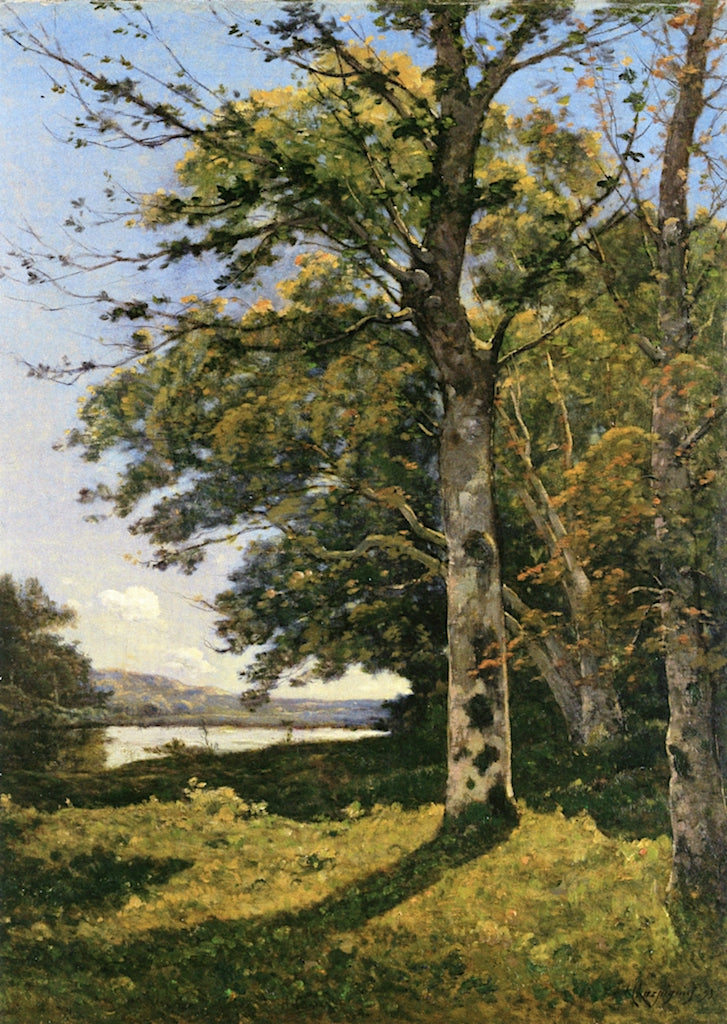 The Banks of the Yonne, vintage artwork by Henri-Joseph Harpignies, A3 (16x12") Poster Print