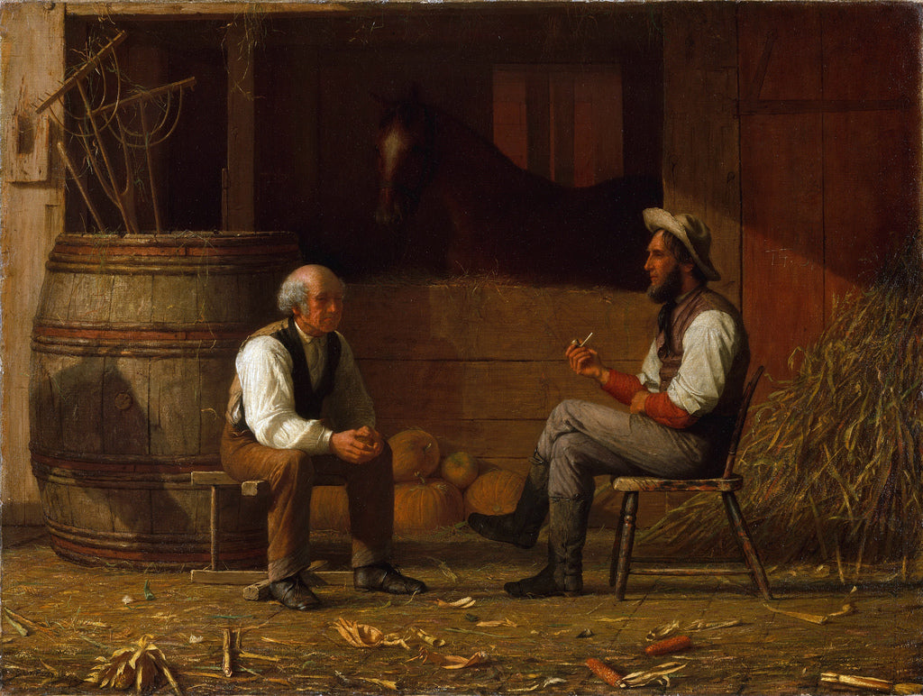 Talking It Over, vintage artwork by Enoch Wood Perry, 12x8" (A4) Poster