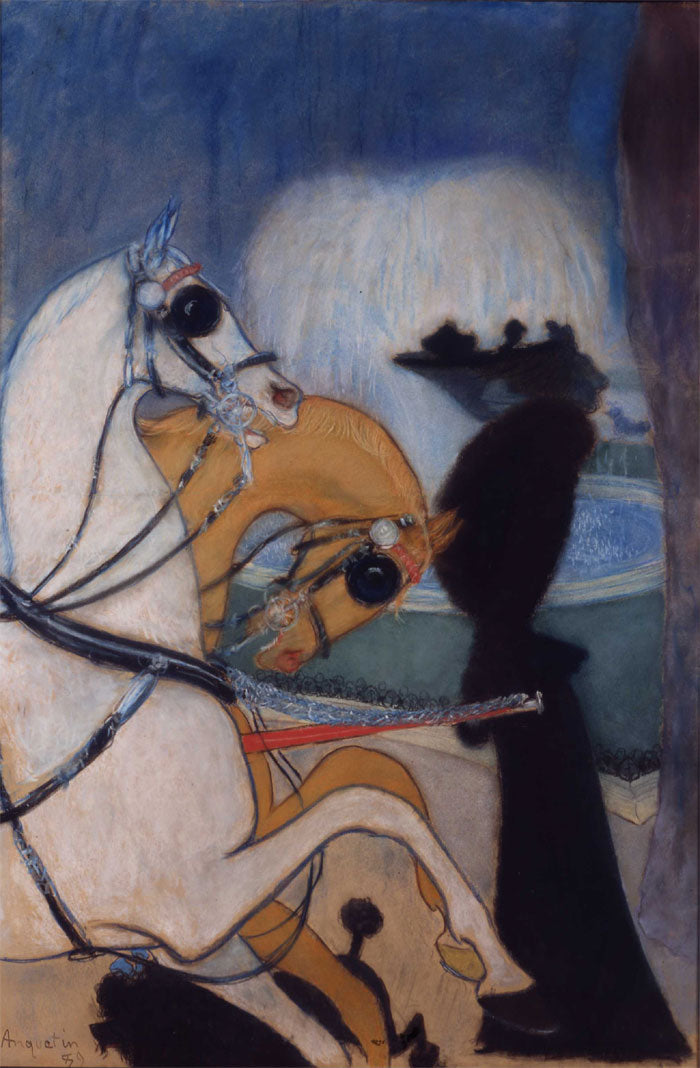 Le rond-point des Champs-elysees by Louis emile Anquetin,A3(16x12")Poster
