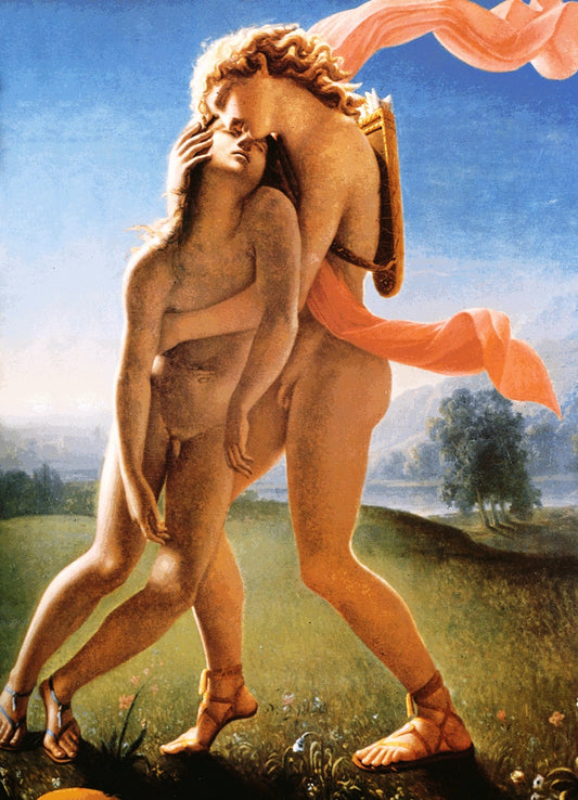 The Death of Hyacinthos, vintage artwork by Jean Broc, 12x8" (A4) Poster