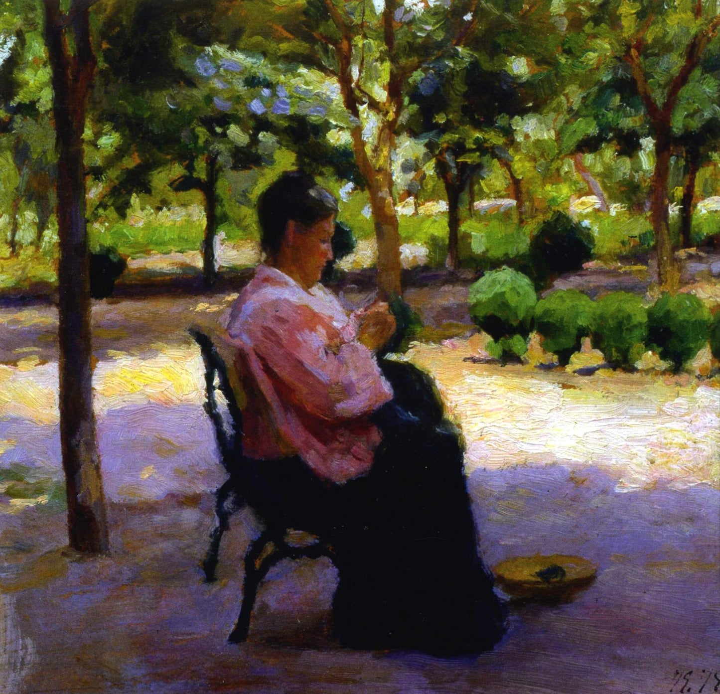 Sunny Day (study), vintage artwork by Kiriak Kostandi, 12x8" (A4) Poster