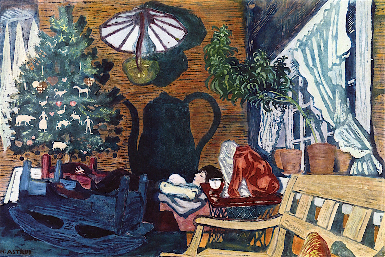 Christmas Eve and Sandalstrand by Nicolai Astrup,16x12(A3) Poster
