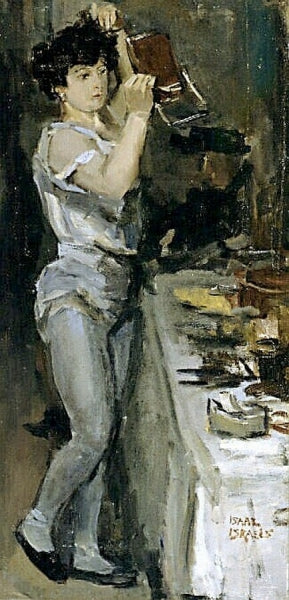 Ballet-Dancer Dressing, vintage artwork by Isaac Israels, 12x8" (A4) Poster