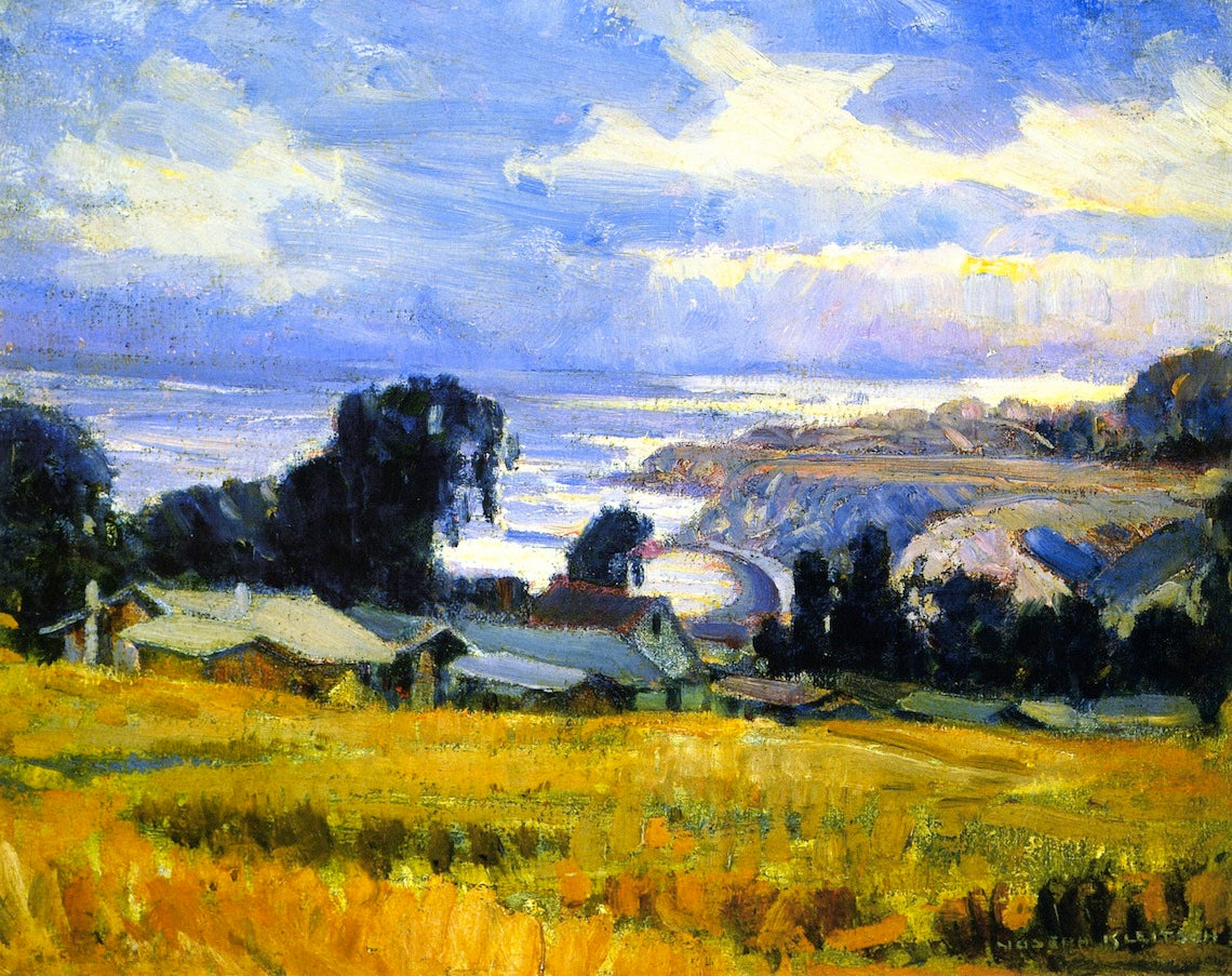 Evening (in Laguna), vintage artwork by Joseph Kleitsch, 12x8" (A4) Poster