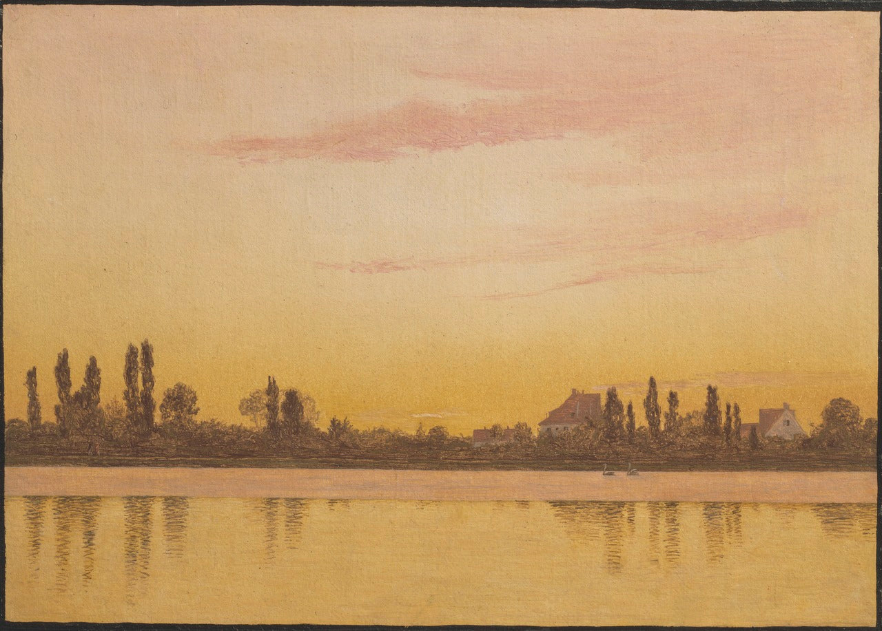 Dosseringen seen from the Sea, vintage artwork by Christen Købke, A3 (16x12") Poster Print