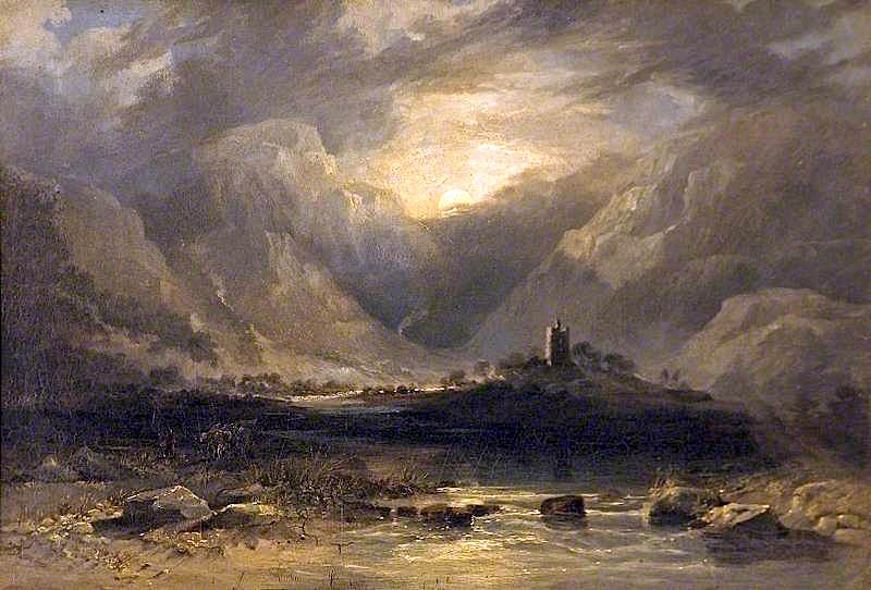 The Vale of Llanberis, Snowdon, vintage artwork by Anthony Vandyke Copley Fielding, 12x8" (A4) Poster