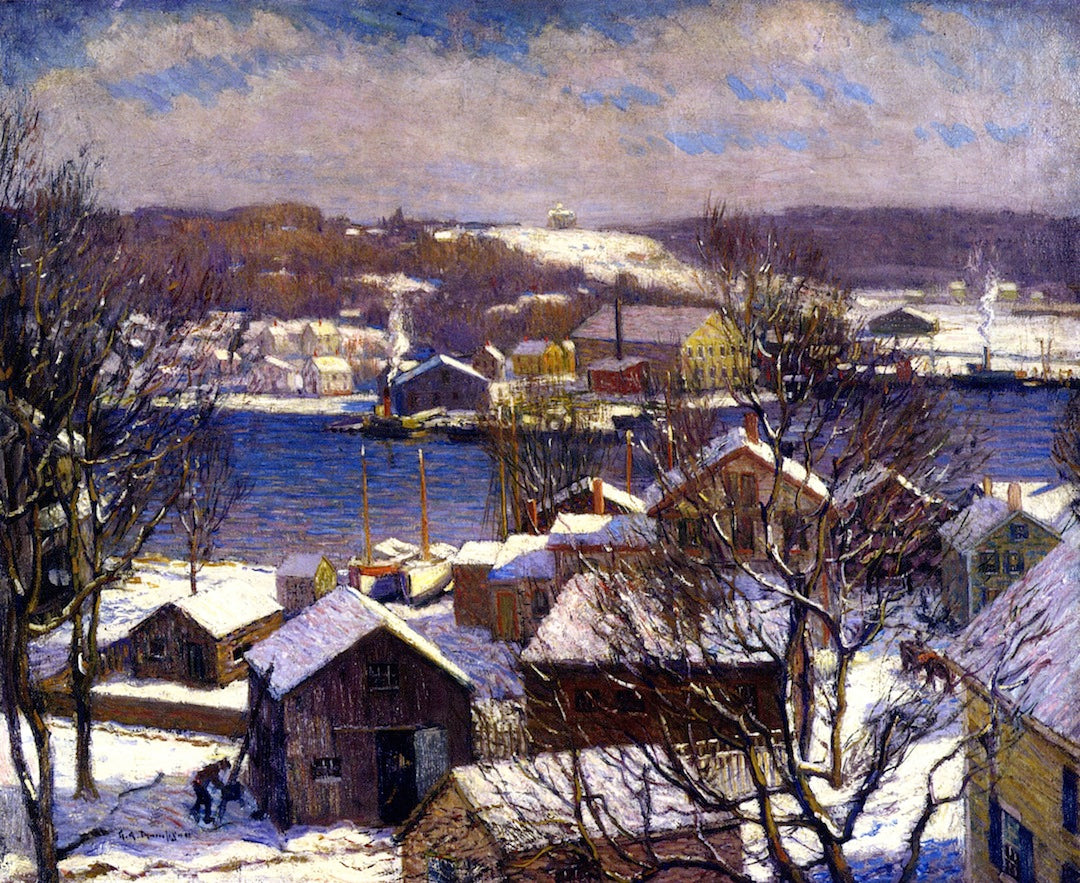 Mystic River, Connecticut by George Albert Thompson,A3(16x12")Poster