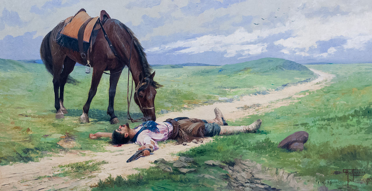 The End of the Romance, vintage artwork by Antonio Parreiras, 12x8" (A4) Poster