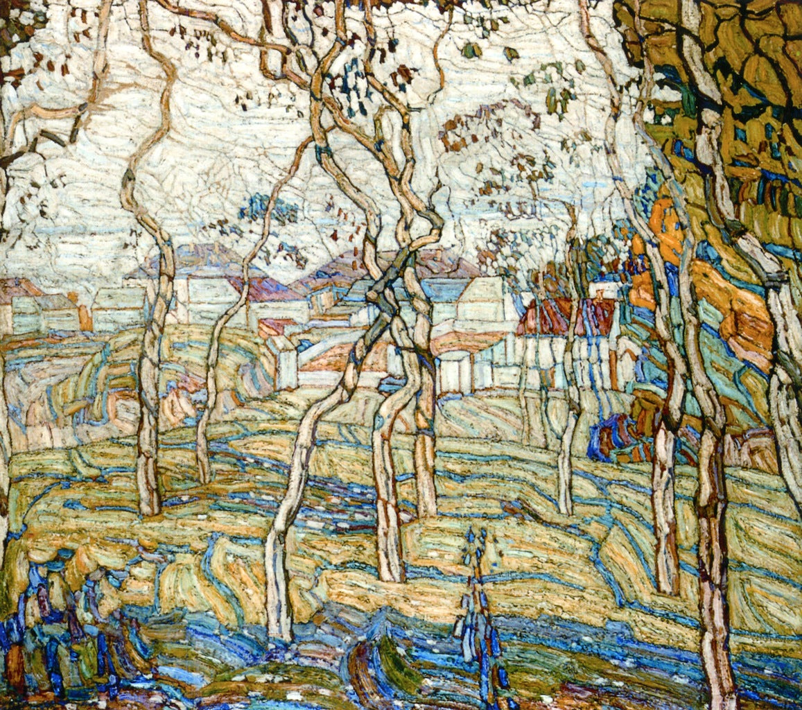 Springtime at Kurenivka, vintage artwork by Abraham A. Manievich, 12x8" (A4) Poster