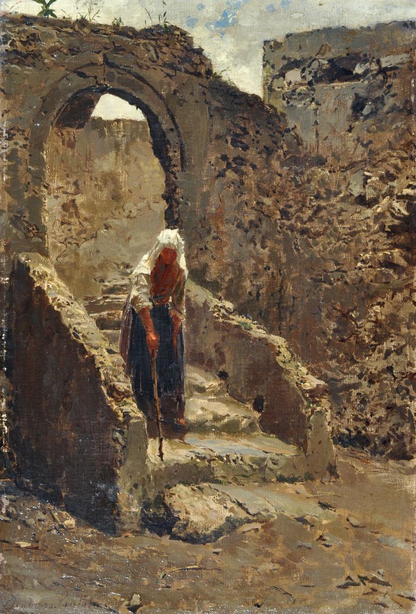 Woman on the Stairs by Rubens Santoro,A3(16x12")Poster
