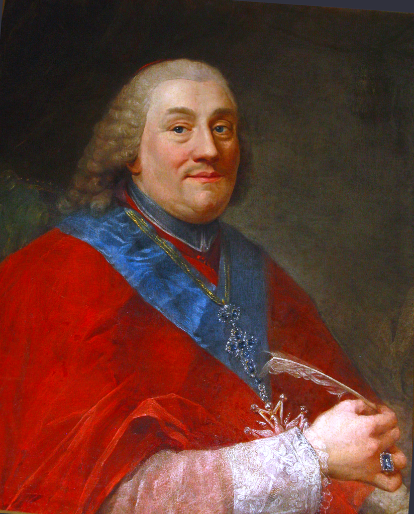 Portrait of Władysław Łubieński, Primate of Poland, vintage artwork by Marcello Bacciarelli, 12x8" (A4) Poster
