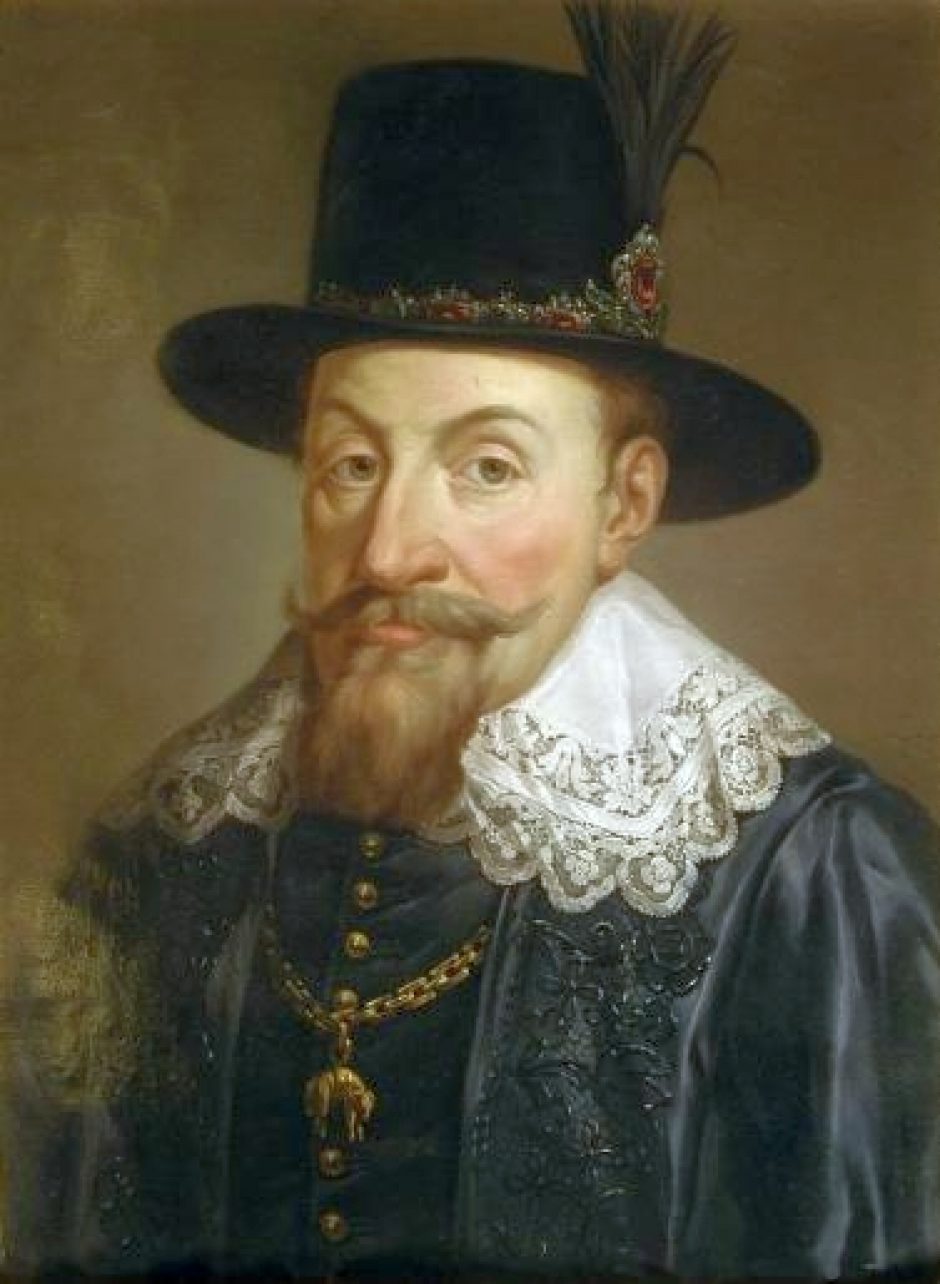 Portrait of Sigismund III Vasa, vintage artwork by Marcello Bacciarelli, 12x8" (A4) Poster