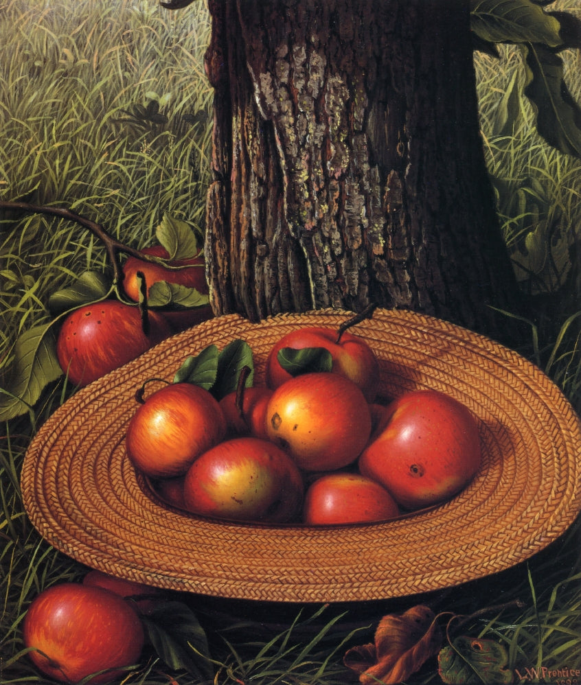 Apples, Hat and Tree by Levi Wells Prentice,A3(16x12")Poster