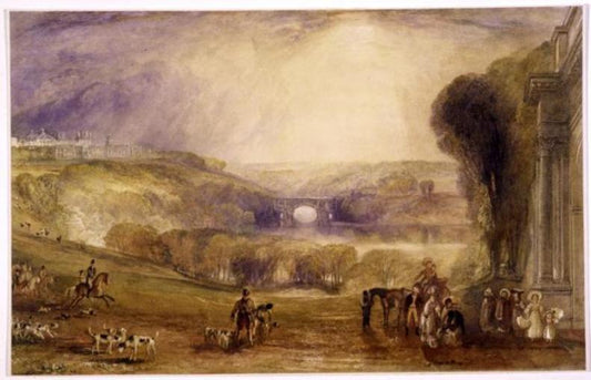 Blenheim House and Park, vintage artwork by Joseph Mallord William Turner, 12x8" (A4) Poster