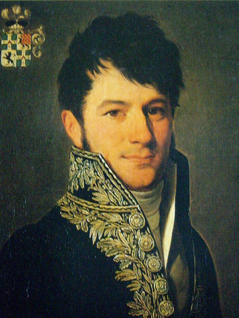 Louis Honore Felix Le Pelletier d'Aunay, vintage artwork by Louis-Leopold Boilly, 12x8" (A4) Poster