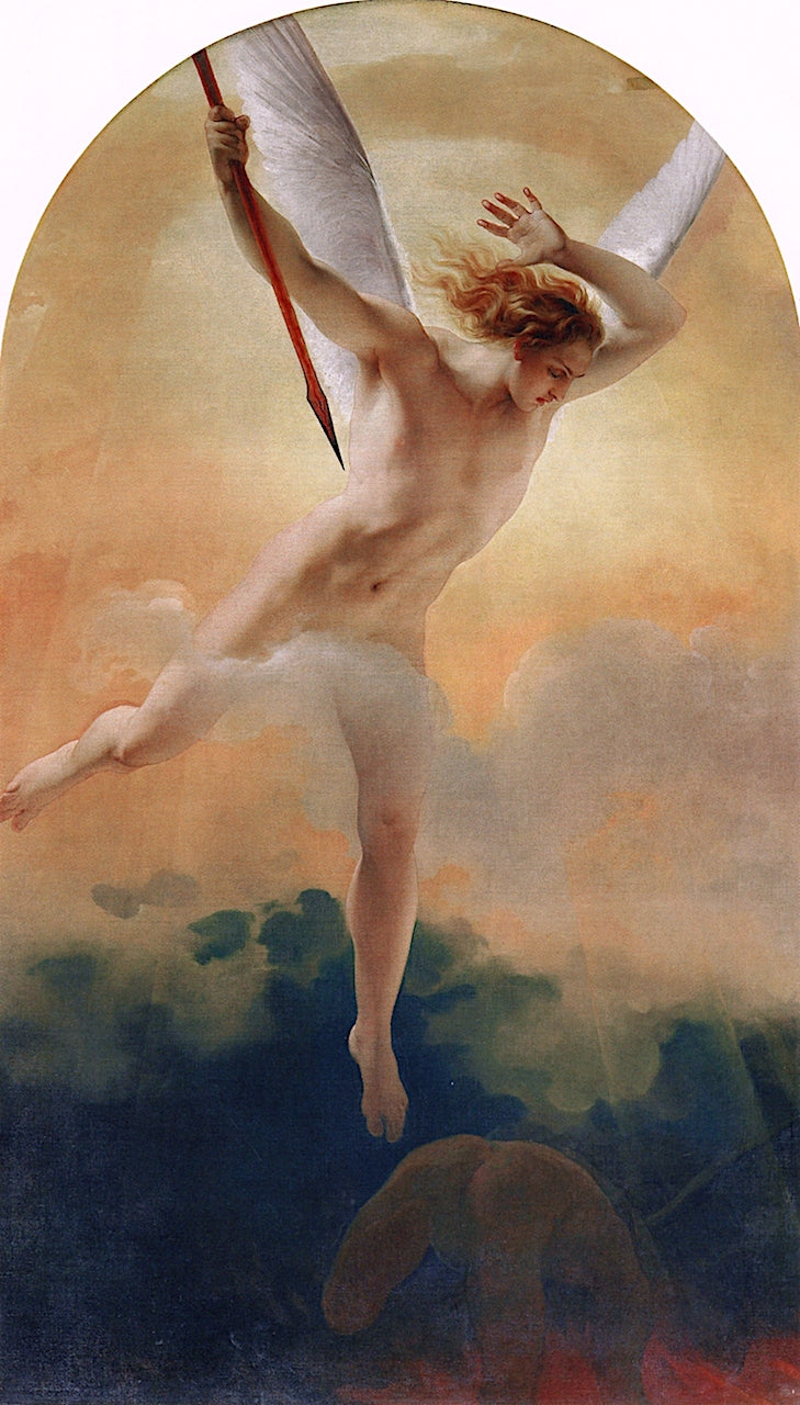 Archangel Saint Michael, vintage artwork by Francesco Paolo Hayez, A3 (16x12") Poster Print