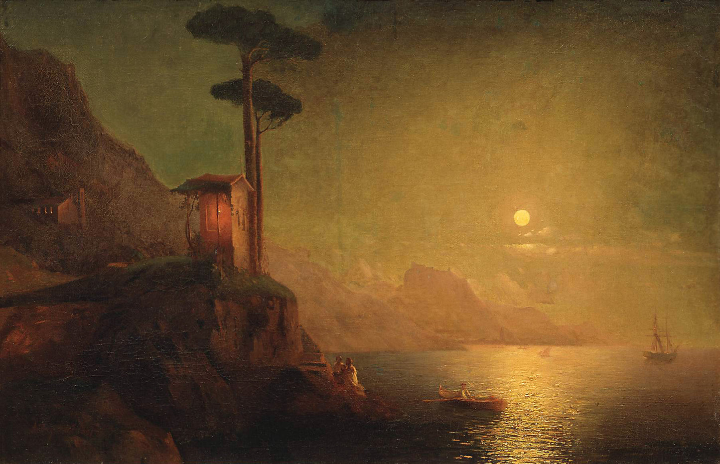 Chapel on the Seashore, vintage artwork by Ivan Constantinovich Aivazovsky, A3 (16x12") Poster Print