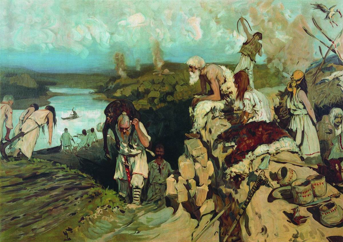 The Life of Eastern Slavs by Sergei Ivanov,A3(16x12")Poster