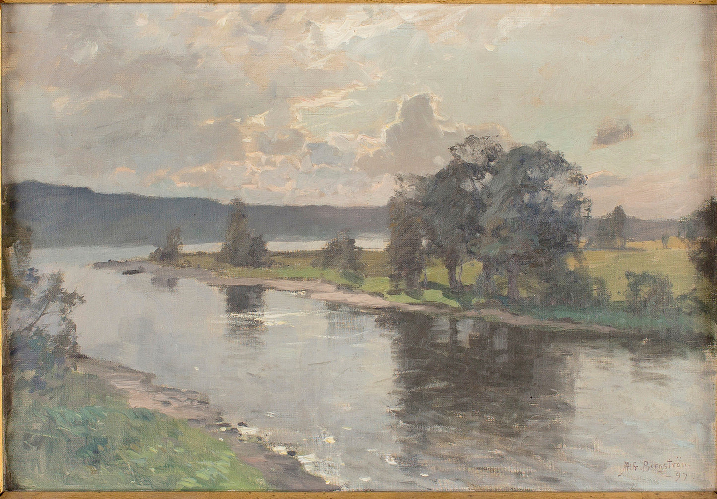 Country River by Alfred Bergstrom,A3(16x12")Poster