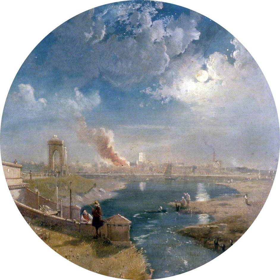 Shoreham, West Sussex, vintage artwork by James Baker Pyne, A3 (16x12") Poster Print
