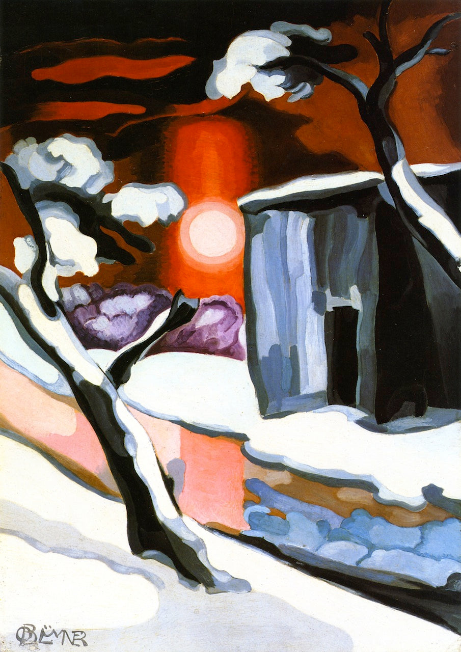 Last Evening of the Year, vintage artwork by Oscar Bluemner, 12x8" (A4) Poster