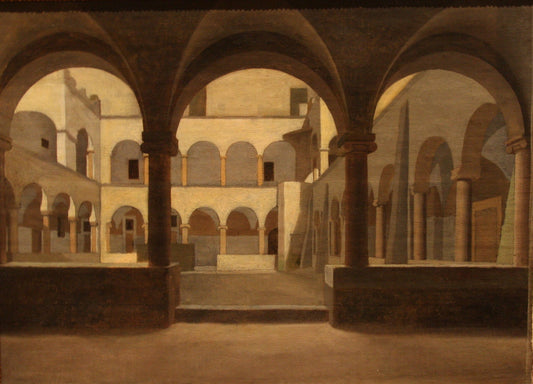 The Monastery of Sta Maria in Aracoeli, vintage artwork by Christoffer Wilhelm Eckersberg, 12x8" (A4) Poster