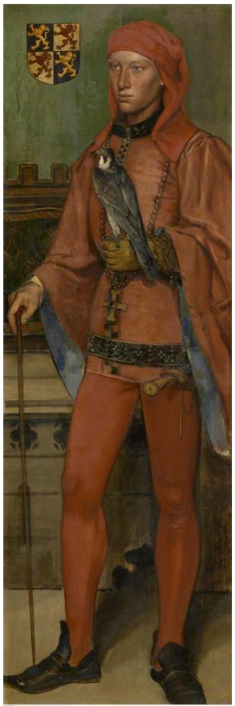 John III, Duke of Brabant, vintage artwork by Jan August Hendrik Leys, A3 (16x12") Poster Print