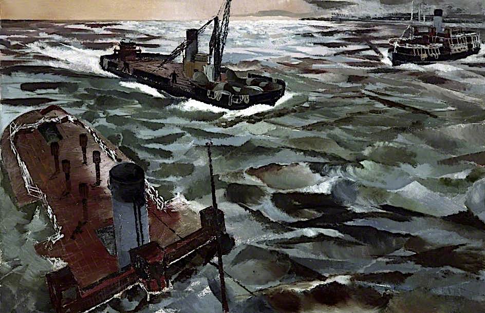Seacombe Ferry in Wartime by Albert Richards,16x12(A3) Poster