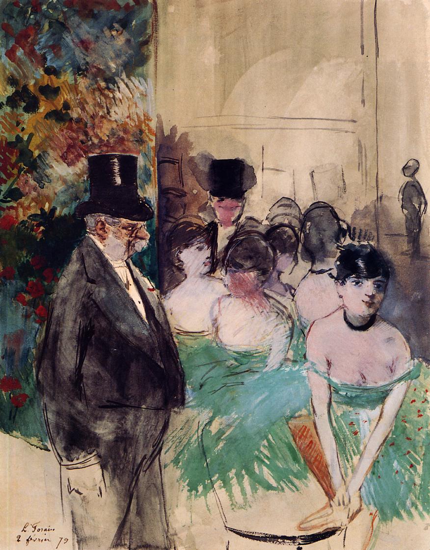 Intermission on Stage by Jean-Louis Forain,A3(16x12")Poster