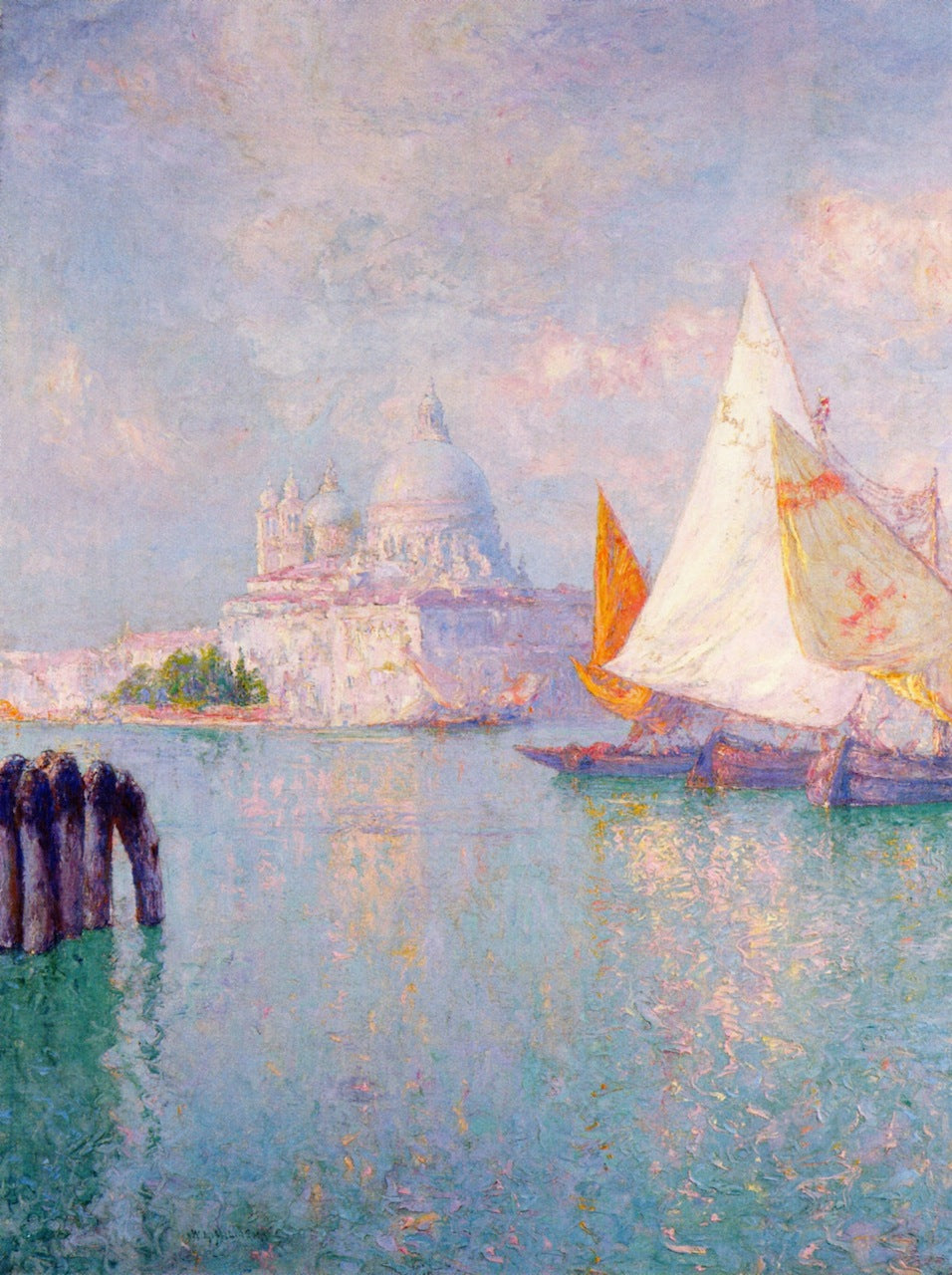 Opal Domes, vintage artwork by Walter Launt Palmer, 12x8" (A4) Poster