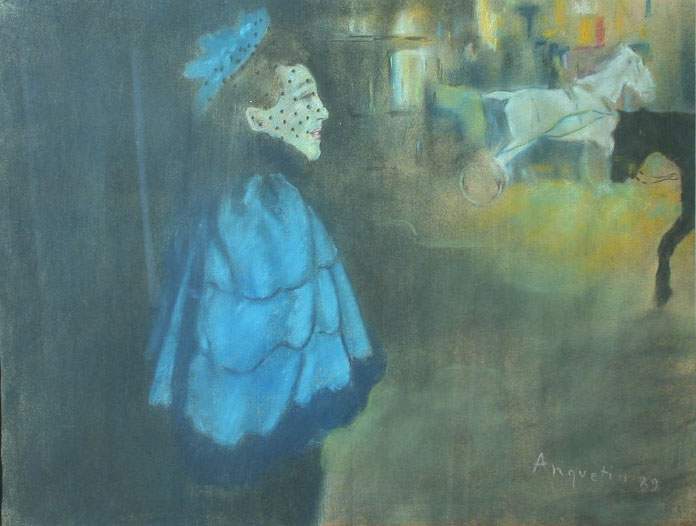 The Woman in Blue by Louis emile Anquetin,A3(16x12")Poster