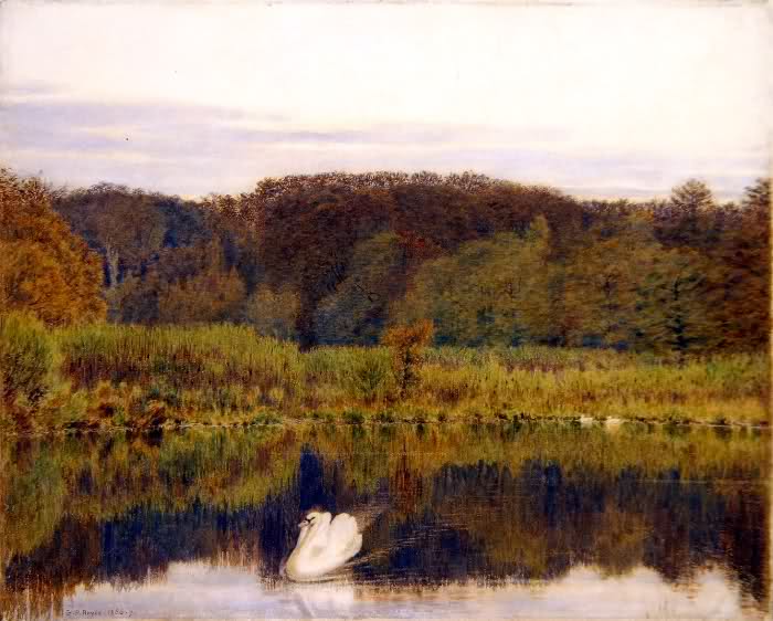 Abinger Mill Pond, Surrey, vintage artwork by George Price Boyce, R.W.S., 12x8" (A4) Poster
