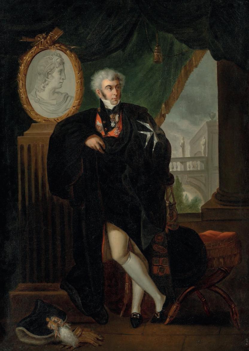 Dmitry Naryshkin, vintage artwork by Ludwig Guttenbrunn, 12x8" (A4) Poster