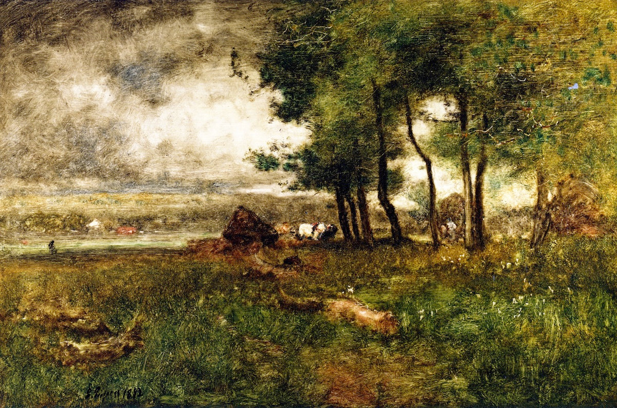 Etretat, vintage artwork by George Inness, 12x8" (A4) Poster