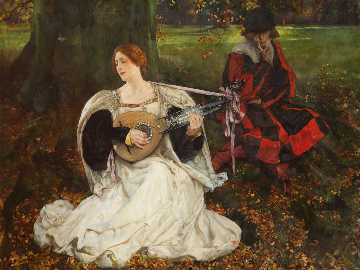 Fair is My Love, vintage artwork by Edwin Austin Abbey, 12x8" (A4) Poster