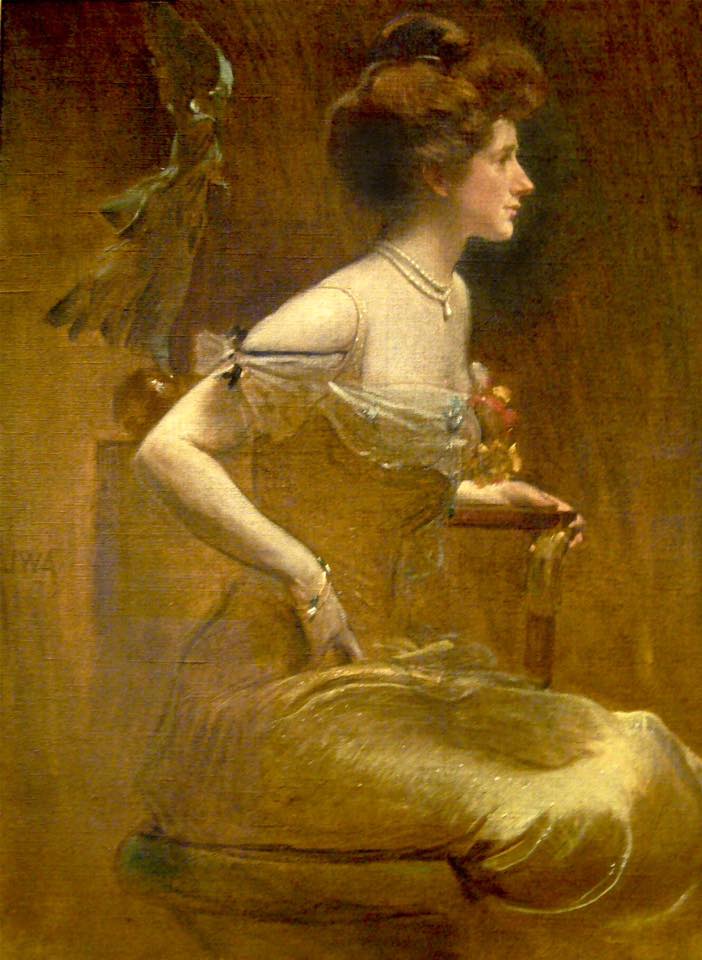 Mrs.Thomas Hastings, vintage artwork by John White Alexander, 12x8" (A4) Poster